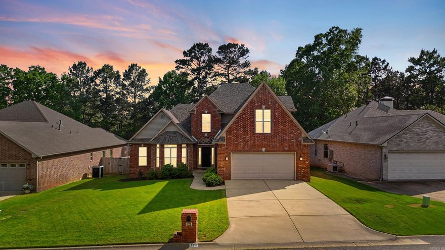 Discover this stunning home in Maumelle’s desirable Waterside neighborhood, just one block from Lake Willastein. Boasting excellent curb appeal and a spacious, versatile floor plan, this property is perfect for everyday living. A grand entry welcomes you to a bright office with a bay window, along with an inviting living room featuring a cozy fireplace. The kitchen offers ample storage, a generous eat-in space, plus a flexible area ideal for formal dining or hobbies. The main level also includes a half bath and a laundry room with a sink. The oversized primary suite is a true retreat, highlighted by a recently updated  bath with tiled shower, jetted tub, dual vanities, and walk-in closet. Upstairs, you’ll find a bedroom with private en suite bath, two additional bedrooms connected by a Jack-and-Jill bath, and a spacious loft perfect for relaxing or entertaining. Step outside to enjoy the fenced backyard from your private deck. Major updates include a roof (2020), HVAC (2023), dishwasher (2024), and water heater. Plus a brand new deck added in 2025! You won't want to miss out, schedule your showing today!