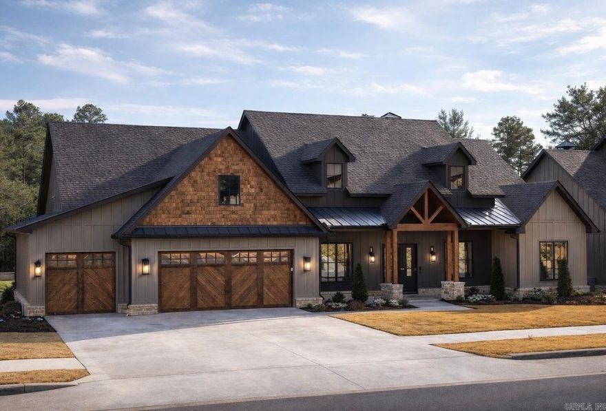 Discover the potential of this custom home located in the desirable Bear Den Estates community in Little Rock! Situated on a beautiful lot with access to neighborhood walking trails and green space throughout, this property offers a rare opportunity to bring your vision to life. Featuring 3 bedrooms, 3 full baths, and a half bath, the home is thoughtfully designed with a spacious layout and a 3-car garage. Unique features include a dedicated dog washing area, a covered patio with a built-in swimming pool, and high-end custom finishes throughout. This home is currently under construction and is seeking a buyer to complete the final selections and finishes—perfect for those wanting a semi-custom experience. Additionally, there is unfinished square footage above the garage that provides even more potential for expansion, whether for a bonus room, guest suite, or home office. 3,540 sq ft is finished space with a option to finish out another 660 upstairs. Agents, please reach out for more details on available finish options and construction status. Don’t miss this opportunity to create your dream home in one of Little Rock’s premier neighborhoods!