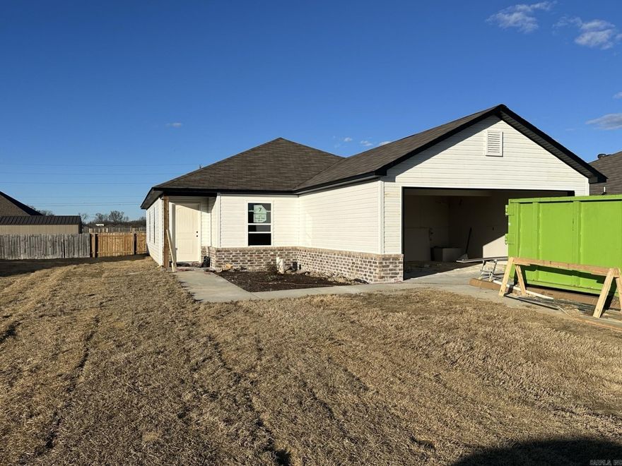 The beautiful Bridgeport plan has a  welcoming covered entryway and front yard landscaping. This one-story home features 4 bedrooms and 2 bathrooms. Enjoy the large open-concept living room, fully equipped kitchen with energy-efficient appliances, ample counterspace, and corner pantry. The laundry room, conveniently located just off the garage, is perfect for any sized family. Learn more about this home today!   **SEE SHOWING REMARKS & AGENT REMARKS FOR IMPORTANT INFORMATION**