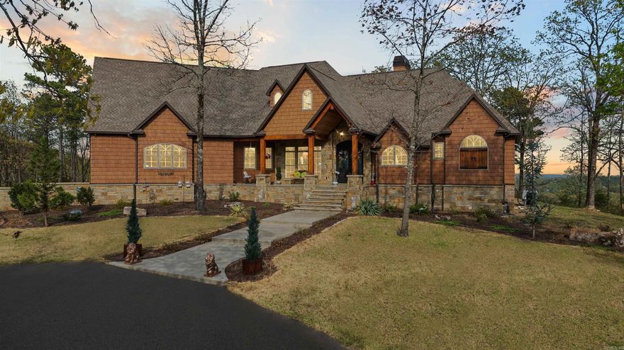 Discover unparalleled elegance in this 3800 sf estate, built in 2020, perfectly situated on over 35 secluded acres. This 4 bed/3.5 bath home offers 2 spacious living areas & spectacular views. The heart of the home boasts a chef’s kitchen, Thermador appliances, 6-burner gas stove, double ovens, an ice maker, & soft-close cabinetry. Under-counter lighting enhances the ambiance, while elegant finishes exude sophistication. Equipped w/ whole-home automation, this residence ensures comfort & control. For added peace of mind, this home features a Briggs & Stratton whole home generator, three HVAC units & an electric gate (phone-controlled) For yard maintenance convenience , a sprinkler system & multiple freezer-proof faucets throughout the yard and shop area. Outside is just as impressive, an oversized covered patio with a beautiful rock fireplace, breathtaking valley views. Heated & cooled 40'x40' Shop, 3 overhead doors, water & electric, greenhouse with electric, water, & solar for year-round gardening, stocked pond.