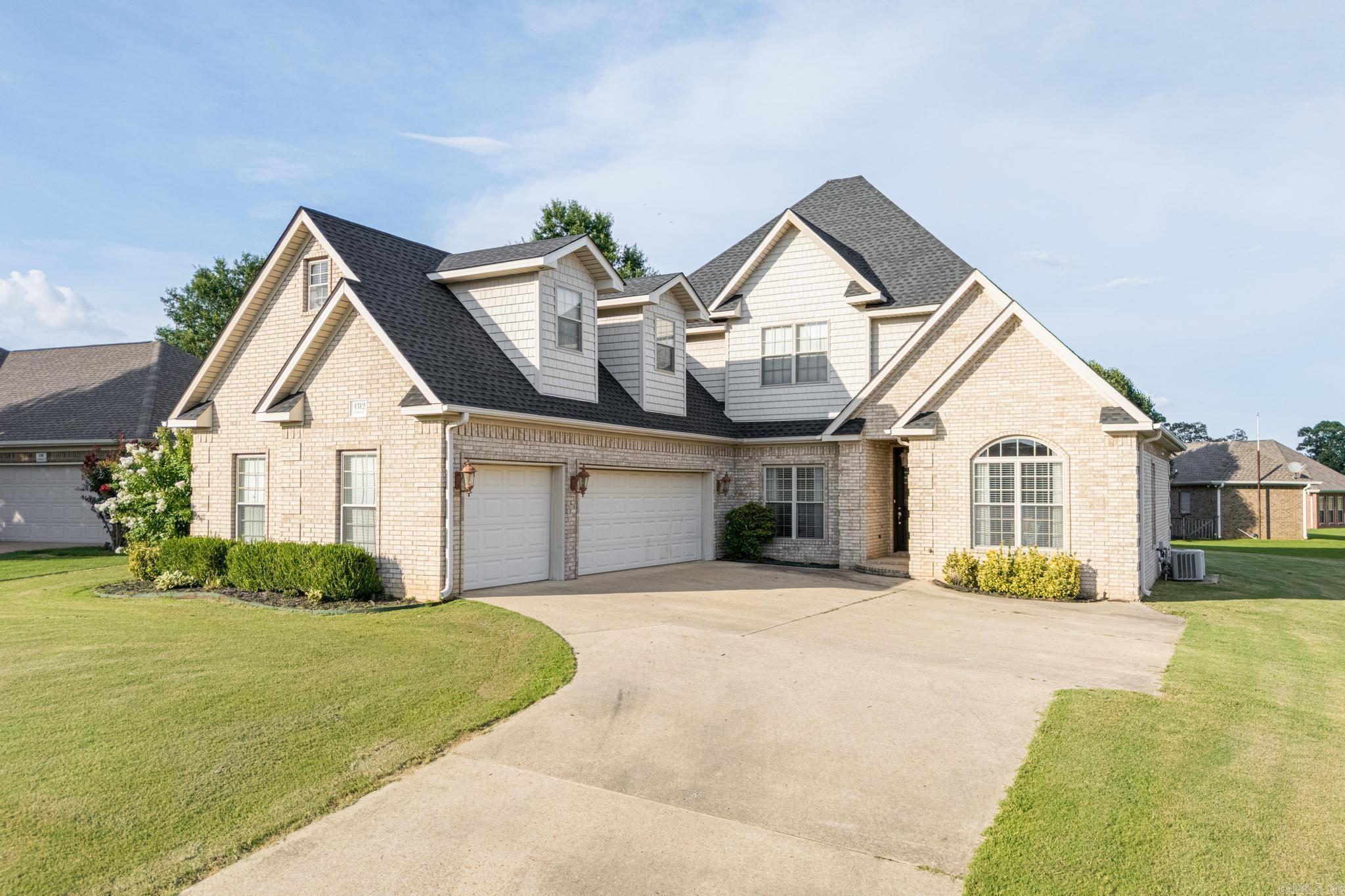 Welcome to this stunning 4-bedroom, 3.5-bath home nestled in the sought-after Sage Meadows subdivision. With over 3,100 sq ft of thoughtfully designed living space, this one-owner white brick beauty sits proudly on a hill overlooking the neighborhood, radiating curb appeal from the moment you arrive. Inside, enjoy an open-concept living and kitchen area complete with custom built-ins, and a spacious main-level primary suite featuring a jacuzzi tub, walk-in shower, separate toilet room, and generous walk-in closet. Upstairs, three additional bedrooms and a large bonus room offer plenty of room for work or play. Recent updates include a new roof and water heater in 2023, along with a new dishwasher and toilets being installed last year. With a 3-car garage, gas log fireplace (never used), and ample storage, this home perfectly combines style, comfort, and location in one of Jonesboro's most desirable communities. ***See agent remarks for showing info***