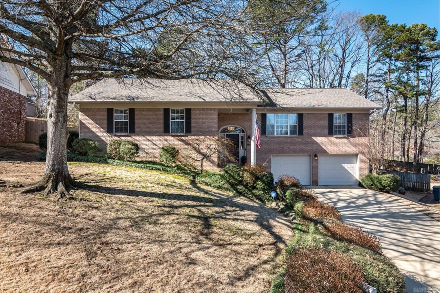 Welcome to this wonderful Saint Charles home that features a fabulous floor plan which lives as a one-story home with only the laundry room and large garage on the second, lower level. The entry opens to the great room adjacent to the formal dining room. The kitchen was renovated to create a more efficient layout with new custom cabinets, new stainless steel KitchenAid appliances featuring a gas cooktop with vent-a-hood, oven and convection microwave with a large island and bar stool seating. The family den offers a wood burning fireplace with access to the covered back deck and backyard. The primary bedroom suite offers a private en-suite bathroom and three closets. Three additional bedrooms and a large hall bathroom. Additional features include recessed lighting, wonderful storage, a new smart, insulated garage door, Ring doorbell and exterior cameras in the backyard, oak hardwood floors and tile throughout the home, plus much more!