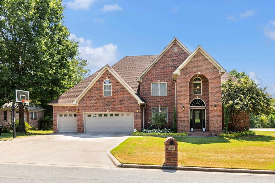 SPACIOUS HOME WITH 2 PRIMARY SUITES ON MAIN LEVEL AND INGROUND POOL IN HURRICANE LAKE ESTATES! The main primary suite boasts elegant hardwood floors, a custom tile shower, and a generous walk-in closet. The heart of the home is a large kitchen outfitted with abundant cabinetry, a breakfast bar, a dining area, a gas range, and a walk-in pantry. The separate dining room is enhanced by updated lighting and charming built-ins. The living room impresses with two-story ceiling, a catwalk above, and a cozy gas fireplace. Upstairs, you'll find three additional bedrooms and a sizable bonus room with an adjoining office. The property offers ample closet and attic storage space. The lot is oversized with a fenced backyard, and a covered back porch overlooking the stunning inground pool, complete with water features and fire bowls. Conveniently located near the neighborhood entrance, this home provides easy access to I-30 and amenities!