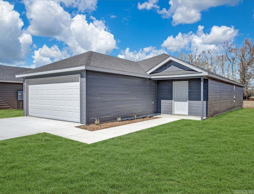 Exquisite Elkins plan in Moonlight Meadows, located in Ward, AR! These new construction homes feature modern finishes for comfortable living!  Homes will have LVP flooring and carpet.  In the kitchen and bathrooms, you’ll find beautiful granite countertops. Each home will feature Hardie® siding per plan. These homes come with a programmable thermostat! 10-year limited Homebuyer’s Warranty! Photos may be stock photos, representative of plan only and may vary as built. Annual taxes is an estimate. Taxes are TBD. HOA fees $300! $75 HOA transfer fee. Special Improvement Tax of $495 annually.