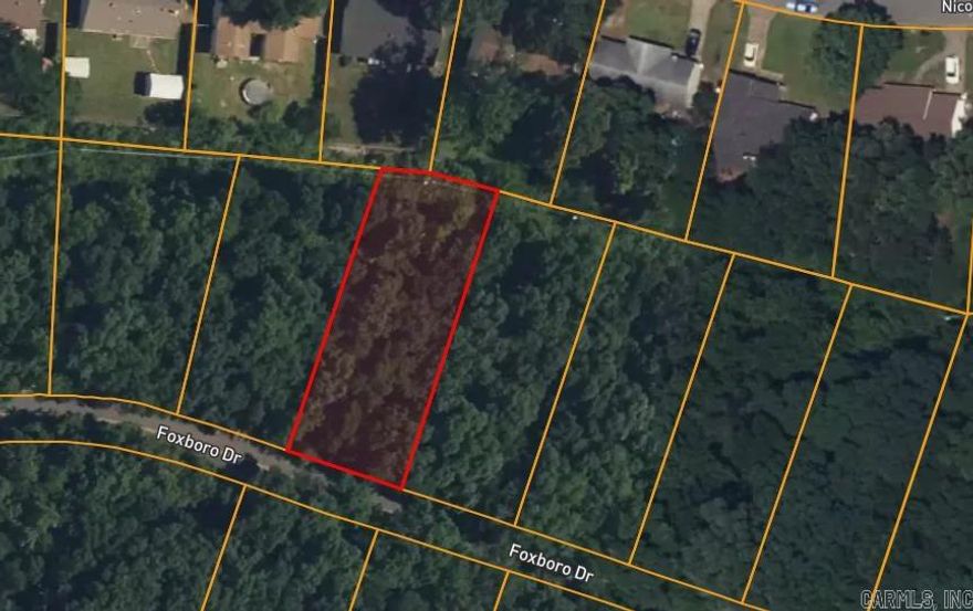 Residential lot in established Foxboro Subdivision.