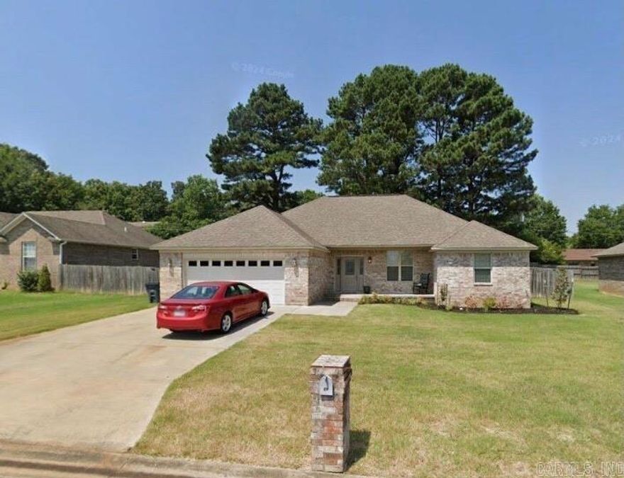 Just listed! This stunning 5BR 2BA, one level, brick home is in a prestigious subdivision. Boasting a 9 foot ceiling in the great room with beautiful crown molding, and a split floor plan, this home offers spacious rooms and ample storage. Large bedroom overlooking the patio would make the perfect home office or bonus room for the kids. The kitchen is a chef's dream with granite countertops, plenty of cabinets, and a breakfast bar. Kitchen appliances convey. Upgrades galore, including custom blinds, fenced backyard, new roof, new French drain, and new front landscaping making this home truly turnkey. Enjoy the privacy of the fenced backyard with an oversized patio, perfect for outdoor gatherings—this home has it all. Your new home will be centrally located near parks, the new library, Searcy Swim Center, and the planned Water Park Complex and trails. Make an appointment to see it today and make this your new home sweet home! You don't want to miss this one!