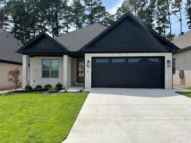 Experience luxury living at its finest in one of the most coveted West Little Rock communities, Woodlands Park! Say goodbye to lawn care hassles, as front and back lawn maintenance is included with your annual fees. Step into an open-concept floor plan that seamlessly blends functionality with visual appeal. Every inch of this home has been thoughtfully designed, featuring custom cabinetry, sleek quartz countertops, and stylish lighting and plumbing fixtures. The owner's suite is a serene retreat, boasting dual vanities, a soaking tub, an oversized walk-in shower, and a dream-worthy custom closet. With too many features to list, this stunning home truly has it all. Estimated completion is mid-September 2024.