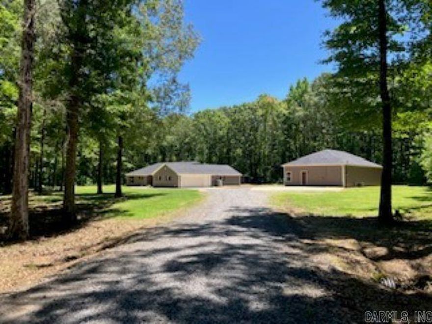 Country setting minutes from Cabot, Cabot school district. Grand Prarie Water. Property situation on 3.59 acres approx. 2212sq 3bd/2bth home, approx. 1530sq ft H/C detached shop and approx. 1500sq ft barn. The home features A large master bedroom with a spacious en-suite bathroom that houses a garden tub, walk-in shower with rainfall showerhead, double vanities and walk-in his /her closets. The open floor plan seamlessly blends the granite countertop, tiled kitchen, functional breakfast bar, impressive walk-in pantry & dining spaces while giving way to a warm inviting living area featuring an electric remote controlled fireplace for those cosey evenings or retreating to the naturally lit sunroom.  This home offers 2 generously sized bedrooms for family or guests with a separate bathroom equally impressive as the master. Laundry/mud room leading off the 2 car garage.  Security system and external cameras.