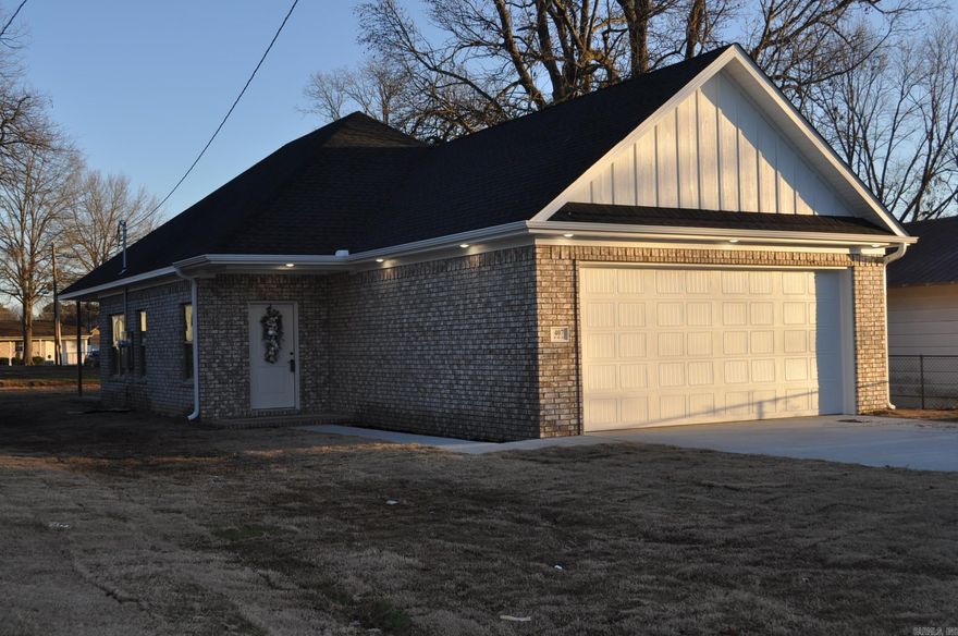 Pretty all brick home offers 3 bedrooms, 2 baths, open concept, all electric, with covered patio located in the heart of Cabot.  Convenient to everything!  Spacious living area with vaulted ceiling connected to a well designed kitchen and dining space.  Kitchen has granite counter tops and stainless steel appliances.  The primary bedroom is separate from the other two and has tray ceiling...primary bathroom has 2 sinks and shower/tub combo.  Laundry room!  Spacious 2 car garage.  No carpet.  Professional pics coming.