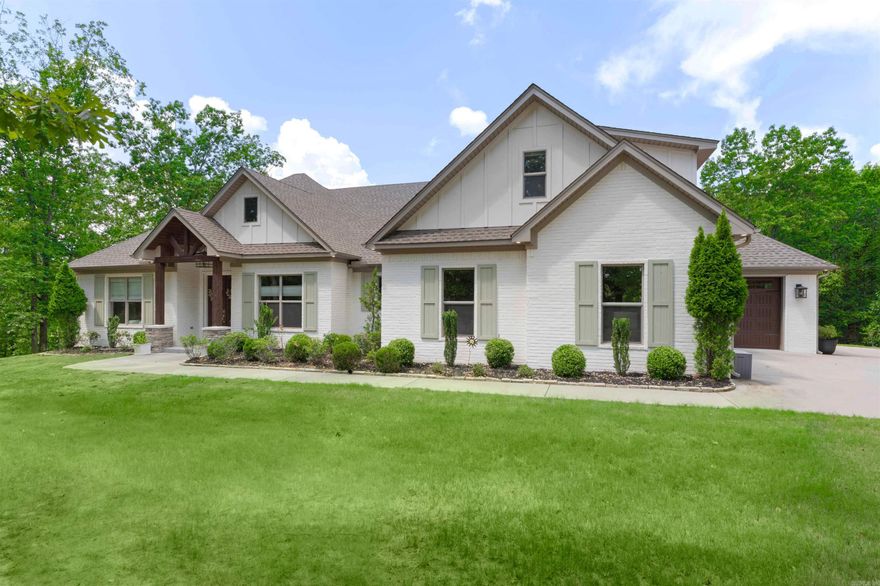 Stunning home sitting on almost four and a half acres located in the prestigious gated community of Glenwood Springs that literally checks all the boxes. The flowing floor plan is completed with all hardwood flooring, custom trim, an amazing kitchen with an upgraded cabinet package, quartz tops and a water line dedicated for the coffee pot. The primary suite is truly dreamy with a separate door to the covered patio, large closet with a safe and the bath leads straight to the laundry room. All baths include tiled showers and designer cabinets for towel storage. The back yard oasis awaits with the beautiful inground pool, oversized covered patio and outdoor fireplace. There are too many extras to list. This one is a must see.