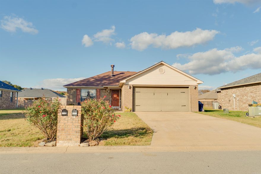 Welcome home! This well maintained 3-bedroom, 2-bathroom residence offers an open-concept layout and a cozy, yet distinct feature for the neighborhood: a wood-burning fireplace! Enjoy peace of mind with recent updates, including a roof, HVAC system, and water heater that are all approximately five years old or newer. The kitchen appliances are also recent, with the dishwasher, stove, and microwave being less than five years old, and the nearly new refrigerator conveys with a good offer. Inside, you'll find laminate wood flooring throughout the main living areas and bedrooms. The level, fully fenced backyard is perfect for entertaining or relaxing. Situated in Shiloh Creek Estates in Southeast Conway, this property is priced well and is ready for its new owner! Schedule your appointment to tour—it won't last long!"