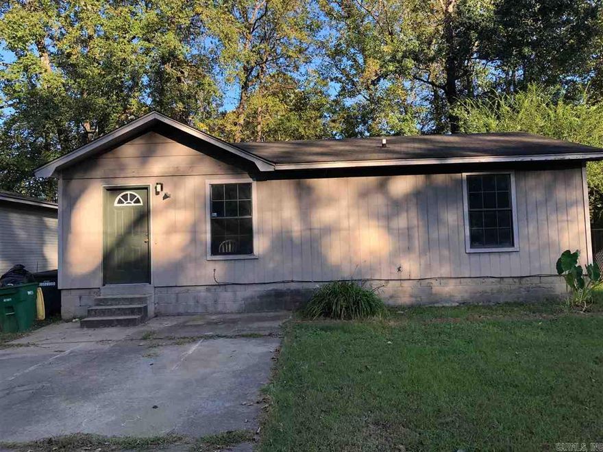 Small home with new paint and new tile flooring. No carpet. Central heat and  air. Refrigerator and new electric cook stove. Fenced backyard and storage building.  Short dead end street with low traffic. One year lease of $650 mo Deposit $500.