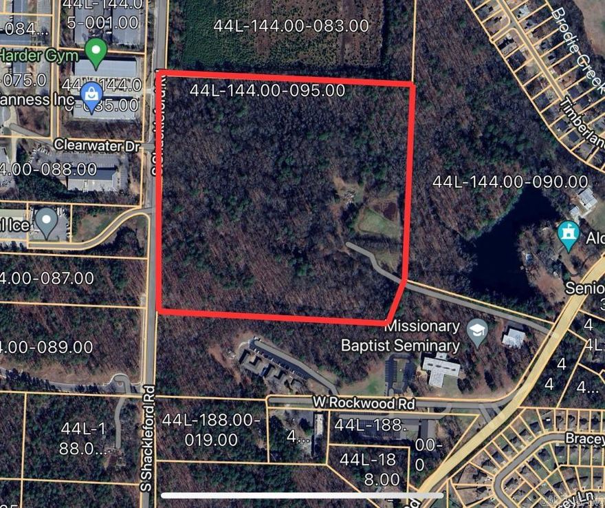 Over 38 Acres located on Shackleford road. Survey online for reference purposes only. Call for more details.