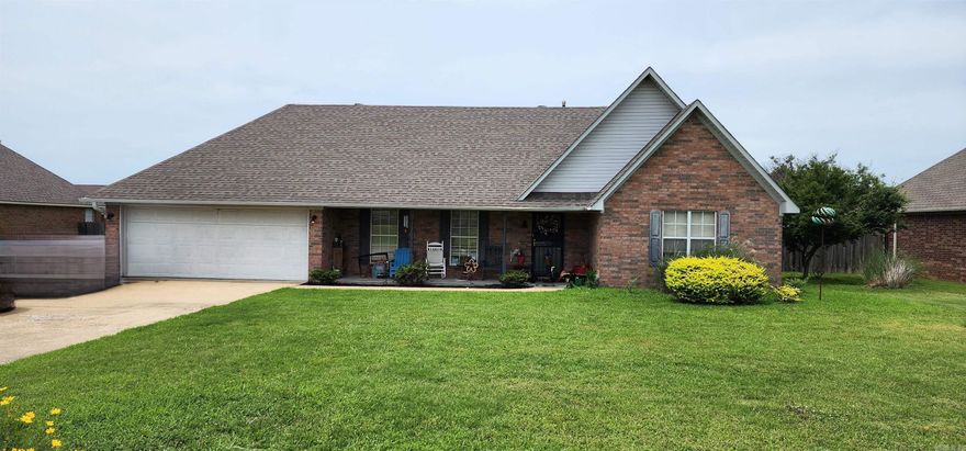 Welcome to the market this beautiful 3 bedroom, 2 bathroom home.  This home has everything that you are looking for and more.  Walk in the front door and you are greeted with an open floor plan.  The living room is large enough for any style of furniture. Off this huge living room is the kitchen and dining area. The kitchen features enough cabinet and counter space for all your needs.  There is also a breakfast bar to enjoy.  Enjoy a master bedroom large enough for king size furnishing and still have room for more.  The master bedroom offers 1 of 2 walk-in closets featured in this master suite.  The master bath has a double sink vanity and the other large walk-in closet.  The other 2 bedrooms are also very spacious, with enough room for king size furniture.  Each bedroom offers a closets that has more than enough room for all of your clothes.  In the backyard, you will find your own personal oasis. The home comes with a swimming pool, fire pit, and concrete slab already installed for a shop or playground equipment. The yard offers a full privacy fence all the way around.  There are no shortage of things to fall in love with about this property. Give me a call today to view it.