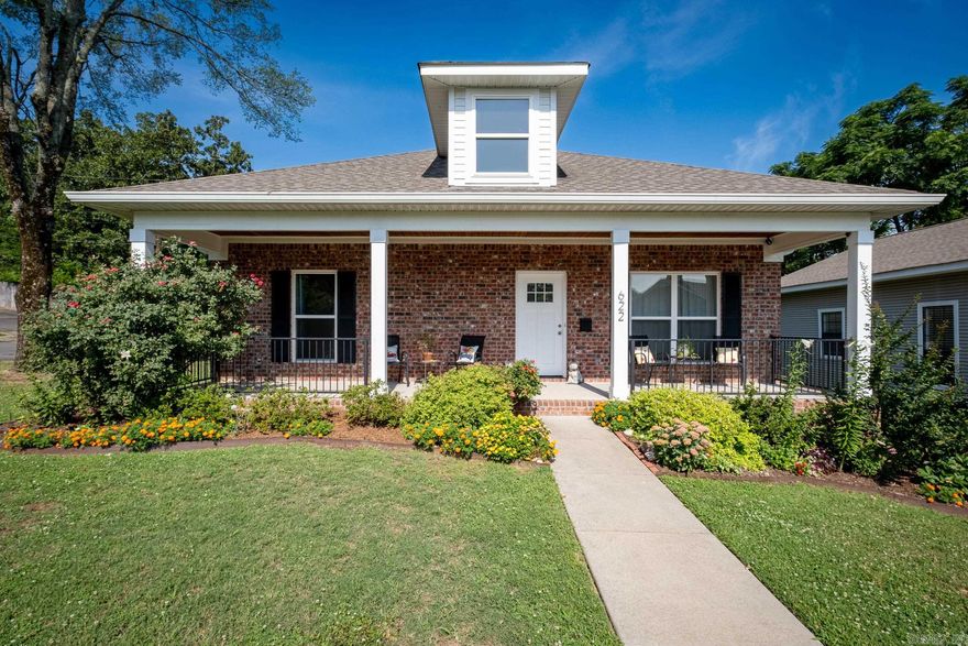 Located in the historic Capitol View/Stifft Station neighborhood!  Picture yourself relaxing on this spacious front porch.   Beautiful landscaping.     Close to UAMS and convenient to all hospitals and access to downtown.   This newer construction home (built in 2018 - one owner home)  has so many amenities.   Three bedrooms (Split floorplan) and 2 full bathrooms.  Open floor plan that is very livable!   Corner lot.  Privacy fence and big back yard with a covered back porch.   Rare two car garage!!   COME SEE!!