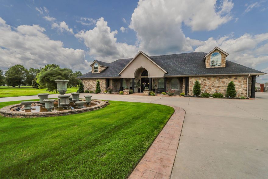 Don't miss this incredible opportunity to own a truly unique property! The main house boasts 3 bedrooms, 3.5 baths, and an expansive open living area designed for both comfort and entertaining. Step inside to a stunning fireplace and fountain wall in the entry, leading to a formal dining room with a wet bar, ice maker, and beverage center. The luxurious primary suite features a spa-like bathroom with a walk-in shower, air tub, and a spacious walk-in closet complete with built-in dressers and a jewelry center. Upstairs, you'll find a bonus room/bedroom with a full bath, closet, and generous attic storage. The chef's kitchen is a dream with a radius island, large pantry, and an open flow to the living area. The 3-car garage offers ample storage, and the laundry room is simply amazing! The attached 1-bedroom, 1-bath apartment is completely newperfect for guests, older kids, or multigenerational living. Enjoy modern updates throughout and a stealth pool for ultimate relaxation. Move-in ready and waiting for you!