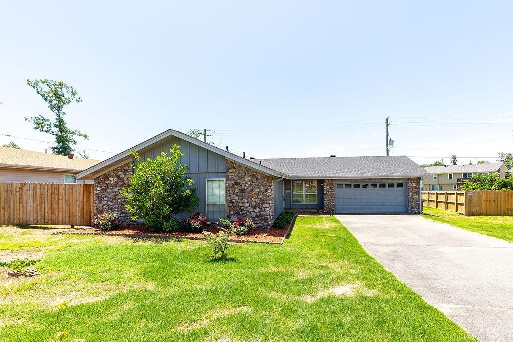 Originally built in 1971 and thoughtfully remodeled from top to bottom in 2023, this charming 3-bedroom, 2-bath home blends classic character with modern style. Located in a neighborhood known for its pride of ownership and many updated homes, this property offers convenience and comfort just minutes from shopping, dining, and more. Inside, you'll find a bright and welcoming layout with a spacious living room and separate den—perfect for relaxing or entertaining. The tastefully updated kitchen and bathrooms feature modern finishes, while the entire home reflects quality craftsmanship and attention to detail. A small bonus room offers versatile space for a home office, storage, or hobby area. The fenced backyard provides privacy and space for pets, play, or gardening. This move-in ready home checks all the boxes.