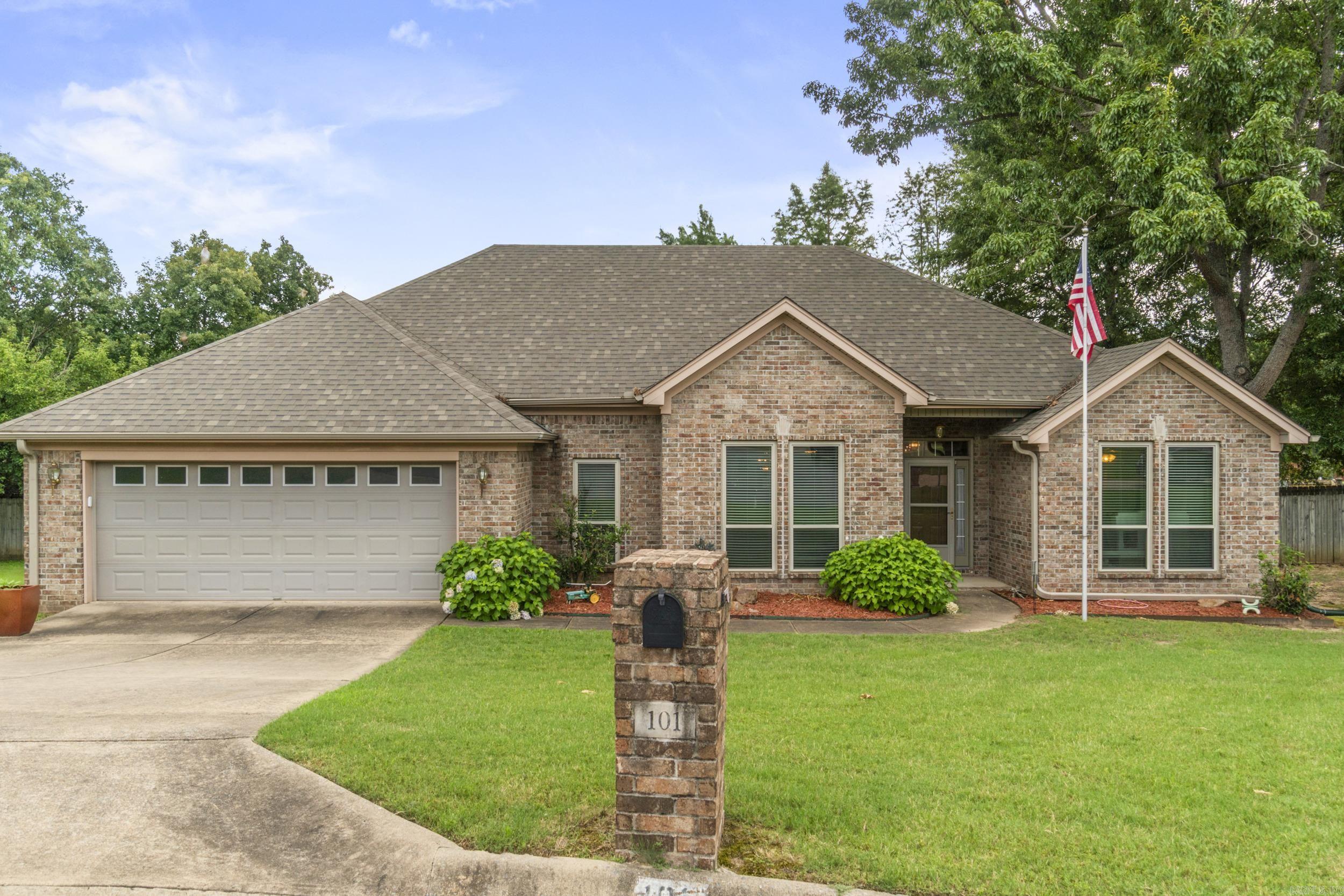 This beautiful property sits at the end of a cul-de-sac in the amazing Stonehill subdivision and leaves nothing to be desired! 2023 roof, 2025 stove (not pictured). Entertain in your formal dining room that can double as an office or playroom, OR have mealtime in your expansive eat-in kitchen situated off of the massive living room. Off the kitchen is a storage room that could double as an extra pantry or hobby room! The primary bedroom features tray ceilings and the large en-suite bathroom is complete with a jetted bathtub, dual closets, & dual sinks. The shining star of this home is the covered back deck that is perfect for morning coffee, grilling, exercising, and so much more. This property truly has it all. Schedule your showing today! Agents see remarks.