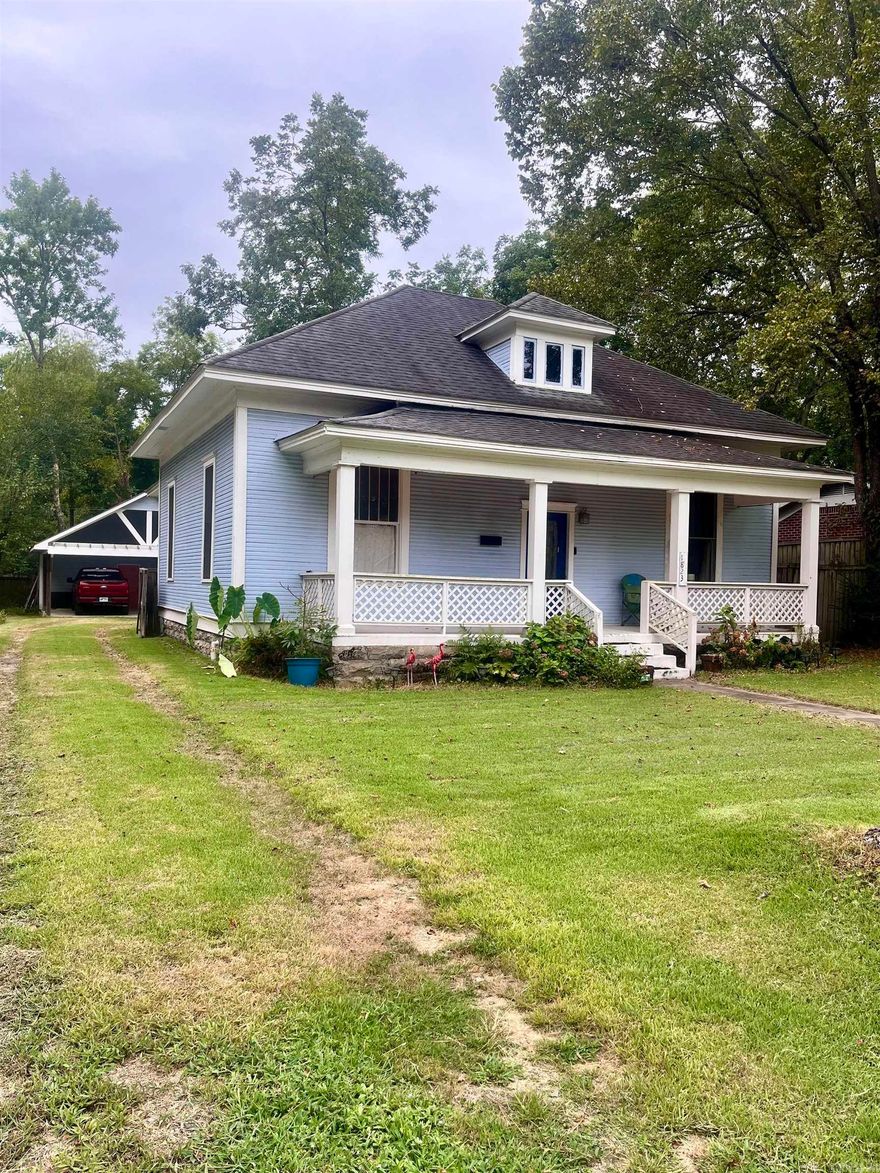 One of the FABULOUS finds in Old Town Conway!  This house was taken down to the studs and rebuilt from the inside in 2013 by the previous owner. 12' ceilings, 10' ceilings in bathrooms & kitchen, repurposed wood floors were taken from the original walls & ceilings. The wood floors are throughout except for kitchen & bathrooms have tile. Original doors & trim were used when possible. Quartz countertops, custom cabinets, soaking tub, huge shower, all electric. Fenced yard, raised garden beds, small rock fireplace in back yard.Carport has storage and electric. Spray foam insulation was applied before sheetrock making this very energy efficient. Island, Washer/Dryer & Refrigerator convey. One of the Jewels of Old Town Conway! Please wear soft soled shoes when viewing to preserve floors. *****No showings until Monday, Sept. 1. Get your showing booked now!