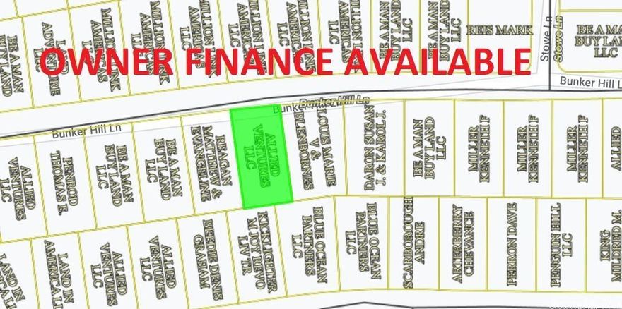 Owner-finance or cash. Area has water tap-in available, septic needed, propane needed, power available and great area amenities. Great for cabins & Airbnb investors. Simple owner-finance terms. Owner/Agent. Discount for purchasing 10 or more lots.  Parcel# 800-04209-000