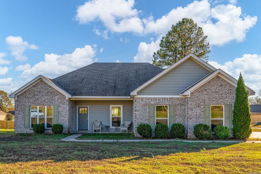 Beautiful and welcoming home in a great subdivision!  Love open space for the family?  This is a lovely home with an open floor plan and large kitchen area for entertaining or just spending time with the family.  Plenty of countertop space with an extra little area for your coffee bar!   This home has a large back yard that could be accessed from the front or the side depending on your needs.