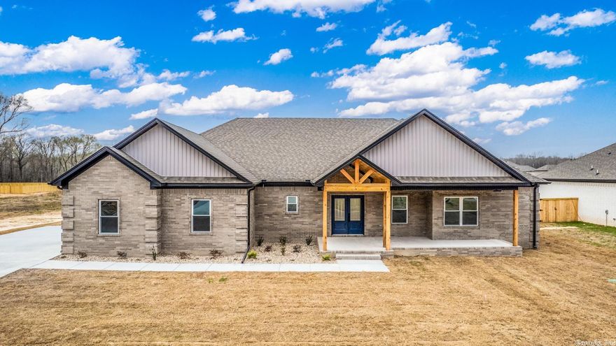 Beautiful new construction. This is a completely custom build. 4 bed, 2 full bath, 1 half bath, and an office. Open concept floorplan, large walk in pantry, tile & LVP flooring, vaulted ceilings, master closet/laundry room mega combo, and much more!  - Tile in all wetrooms & surrounding both showers, as well as master tub - LVP everywhere else - Quartz counters - Modern plumbing & light fixtures - New style top tier brick from ACME - Tongue & groove in outdoor vaults - Framed shower glass on both showers - Pro Via High-E windows  Call to find out finish details!  Estimated completion: Mid Feb.