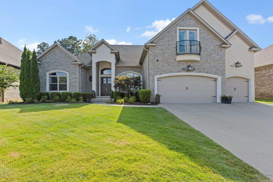 Custom-built and impeccably maintained, this luxury smart home in Chenal Valley blends comfort, technology, and design. The open floor plan features a formal dining room, living room with a fireplace, office, gourmet kitchen with a walk-in pantry, and informal dining area, along with a private guest room and a luxurious primary suite. Upstairs, you'll find a bonus/media room, two bedroom suites, and ample storage. Additional highlights include an outdoor kitchen, covered patio, three-car garage, Control4 system, generator, dehumidifier, New upstairs HVAC 2023, Tesla charger & mosquito abatement system.