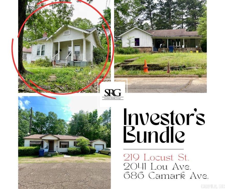 **Part of an investment bundle with the properties at 2041 Lou and 686 Camark!** Inquire for details.  Roof new in 2024. Being sold as-is, where-is. Heat & air unit present but not guaranteed.