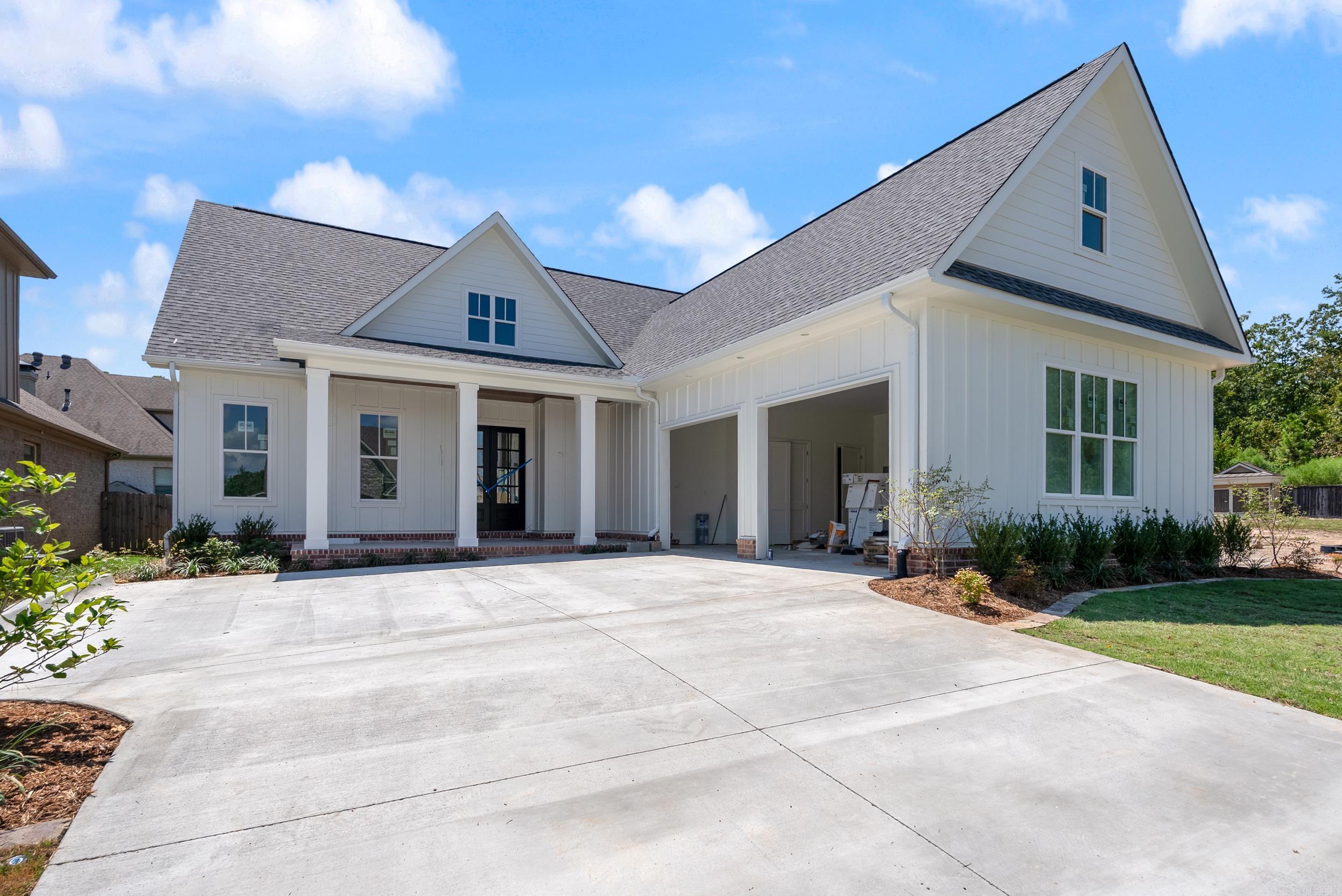 Wonderful new construction with gourmet kitchen and high-end appliances open to great room with fireplace. Primary bedroom with walk in shower and free-standing soaking tub on main level. Guest bedroom with on suite bath on main level. Three bedrooms up with upstairs bathroom. Laundry room with abundance of storage. A must see. Projected completion 9/20/2025