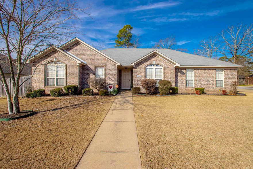 Welcome to 3221 Ozark Drive, Bryant, Arkansas. This well-maintained home on a beautiful corner lot boasts great curb appeal. With 1996 sq ft, 4 bedrooms, and 2 bathrooms, it offers abundant natural light throughout. Enjoy a cozy living room with a gas fireplace and spacious closets in every room. The primary bedroom ensures extra privacy from guest bedrooms, featuring a great master bathroom accessed through double doors. Flexibility abounds with a kitchen nook, formal dining room, or office space. A new roof was installed May of 2023. Situated near an abundance of restaurants, shopping centers, and Bryant schools, this gem won't last long. This is the perfect place to call home! Schedule a showing today. See agent remarks before showing.