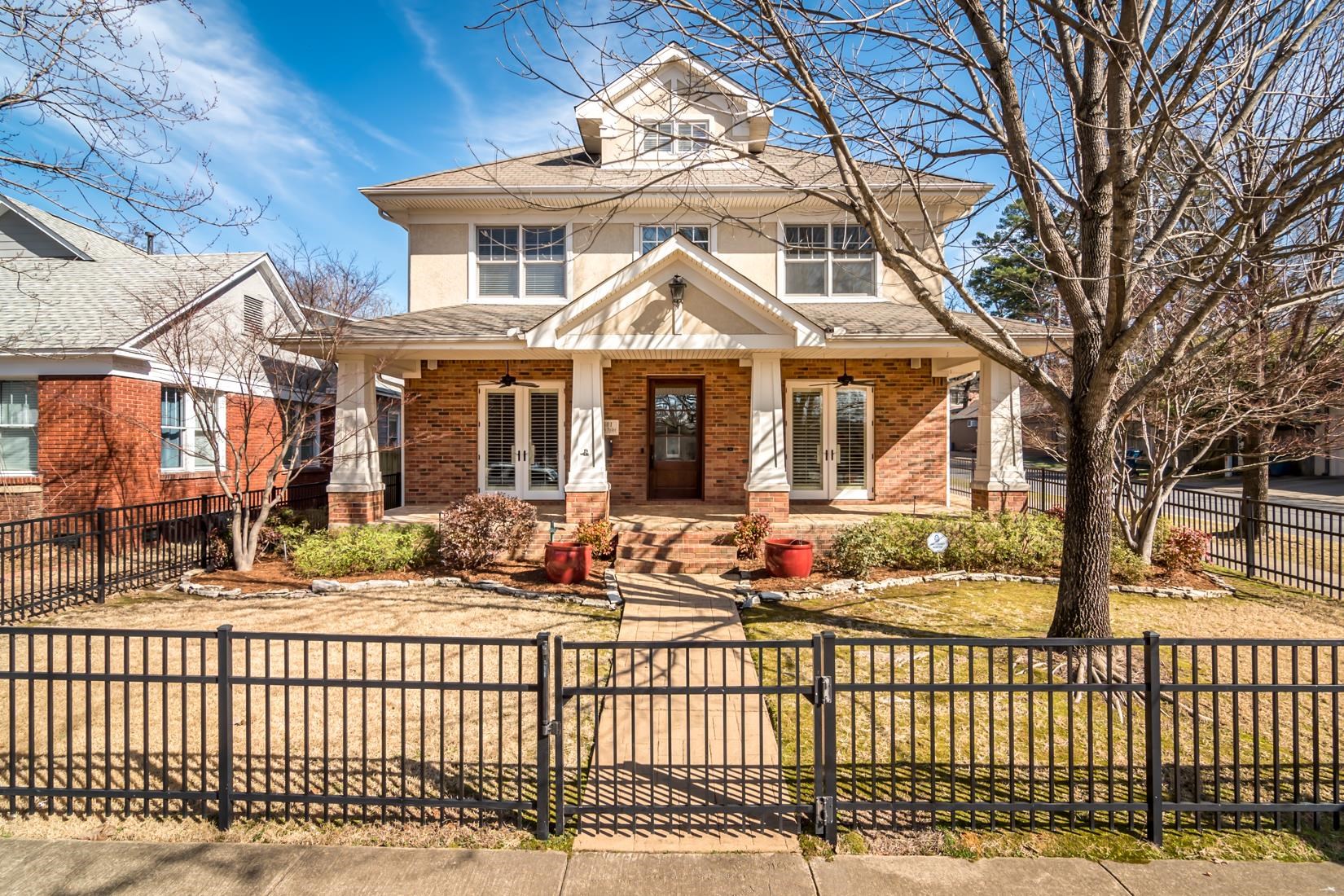 Wonderful, custom built Heights home with beautiful improvements and an incredible floor plan. The main level offers a large great room open to the gourmet kitchen, formal dining room, office w/ handsome built-ins & luxury master suite w/ laundry service and heated tile floors. Second floor features 4 bdrms, 3 baths + laundry service. Third floor features a playroom. Features include new interior paint, oak hardwood floors, master carpet & tile, several kitchen appliances & a high efficiency HVAC system.