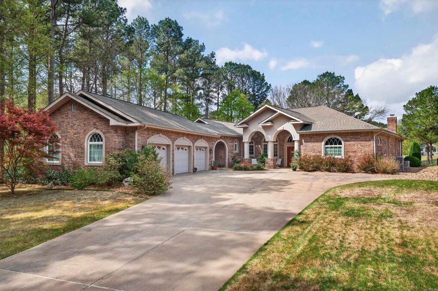 STUNNING VIEW of Diamante 17 green & beyond, as well as the 18th tee. CUSTOM HOME has been well-cared-for. WALLS OF WINDOWS & a gas logs FIREPLACE make for a spectacular DEN that opens to a beautiful sunroom.    hardwood floors flank the foyer, living room, dining room, den, kitchen, office, breakfast area.  kitchen & breakfast area open to den w TV & fireplace.  Arkansas room has tile flooring, a fireplace & gas cooktop.    French doors lead to a deck overlooking the large pond, Diamante 17 green & 18 tee. Cart path is on opposite side across pond & golf course.  Enjoy the view without the distractions. Oversize lot is .66 acre.  primary suite opens to Arkansas room.  guest bedrooms & bath are separate from primary suite.  powder room. laundry has sink & ice machine.  oversize 3 car garage. irrigation. 2026 roof.  located on a cul-de-sac with vacant wooded lot adjacent to property.  paved cart path at end of cul-de-sac leads to Diamante clubhouse, swimming pool, tennis and pickleball courts, golf course & practice facilities.    property owners receive 3 free rounds of golf per month for family & friends.   Diamante country club is home to Golf Digest #4 ranked AR golf course.