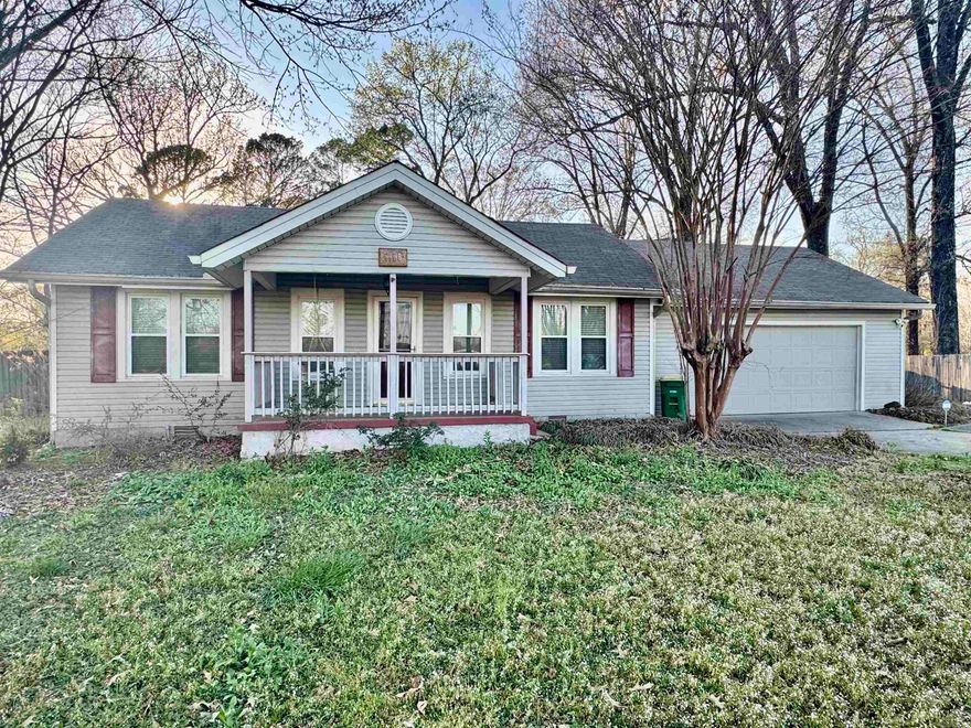 Cute 2 Bedrooms/possible 3 beds, 1 bath with 2 car garage on almost 1 Acre, Level yard that's fenced in, Awesome deck overlooking huge back yard. New HVAC unit in 2021. Tons of storage! Agent see remarks!