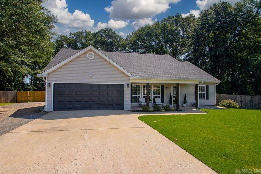Turn-Key Home in the Heart of Bryant! This beautifully updated 3-bedroom, 2-bath home offers an excellent floor plan & exceptional indoor-outdoor living. The spacious heated & cooled sun-room provides the perfect space for relaxing or entertaining year-round. Situated on a fully fenced corner lot, the backyard is an entertainer's dream featuring a saltwater pool, an expansive deck, a charming fire pit area & a storage building. Additional side parking adds convenience for guests, recreational vehicles, or extra vehicles Major updates include roof (2020), HVAC system (2024), hot water heater (2026), pool conversion to saltwater with a new pump (2025) & new windows plus a mini-split in the sunroom (2024). Additional improvements include fresh paint, updated lighting, a new cedar front porch post & beautiful granite counter-tops installed in 2026.The inviting great room features a gas fireplace, while the laundry room includes a utility sink for added functionality.The home is also equipped w/a 30-amp generator inlet. The refrigerator conveys w/ the property. Don't miss this move-in-ready home loaded w/ updates conveniently located to I-30.  Full list of updates in associated docs.