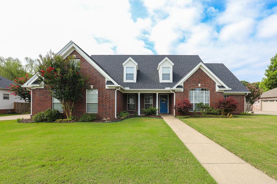 Located in Bryant's desirable and convenient Woodland Park neighborhood, this wonderful home is ready for its new owners! Beat the summer heat as you dive into your very own INGROUND POOL! The backyard oasis is complete with a shop/mancave/bar (with electricity) that's perfect for entertaining and lots of pool parties, and there's a she shed too! Inside, the great room features cathedral ceilings and a wood burning fireplace while the eat-in kitchen offers plenty of counter and cabinet space! The formal dining room can also be used as an office! All 3 bedrooms are located on the main floor, with the Primary Suite featuring a large walk-in closet, double vanities, a jetted tub, and a walk-in shower! ALSO...No carpet downstairs!  Upstairs a large bonus room with built-ins awaits!  Roof is one year old & HVAC system is BRAND NEW!  Don't miss out on this fantastic opportunity! Agents see remarks!