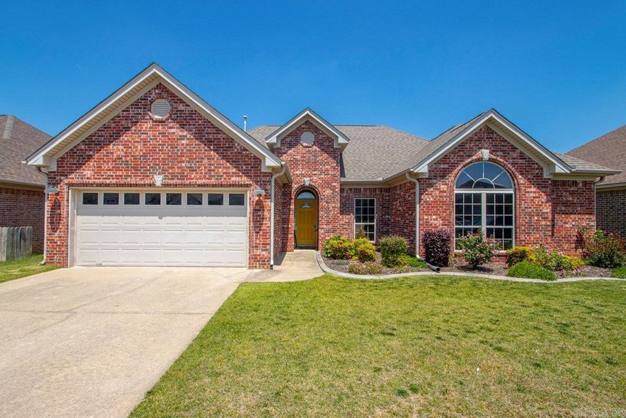 Beautiful and well-maintained home offering 3 bedrooms plus an office that is currently being used as a 4th bedroom! From the moment you walk through the entryway, you’ll appreciate the inviting layout, tall ceilings, crown molding, and abundant natural light. The kitchen features a large breakfast bar, plenty of cabinet space, and opens perfectly to the living and dining area for easy entertaining. The primary suite offers double sinks, separate tub and shower, and oversized his-and-her closets. Guest bathroom includes a large vanity with excellent storage space. The oversized laundry room is complete with cabinets and a convenient shop sink. Step outside to enjoy the covered back patio overlooking the fenced backyard featuring a unique outdoor brick wood-burning fireplace, perfect for relaxing or entertaining, plus an outdoor playset that conveys! Additional features include a sprinkler system and great curb appeal. This home has so much to offer!