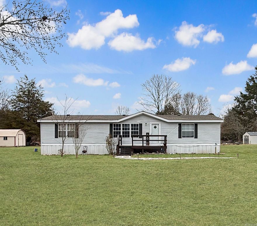 Welcome to 144 Valley Oaks Dr. in Heber Springs, Ar! This well maintained 3 bedroom, 2 bathroom home offers 1568 sq. ft. of comfortable living space and sits on 1.00 Acres, giving you both privacy and room to enjoy the outdoors. Centrally located, you're just 10 miles from Greers Ferry Lake and only 2 miles from the Little Red River. The perfect place for access to boating, fishing, and enjoying all that Heber Springs has to offer.  Inside, you'll find a spacious living area that flows into the dining room and kitchen, creating an open and functional layout. The kitchen features ample cabinet and counter space, built ins, and a pantry. Sliding glass doors off the dining area lead to a large back deck ideal for relaxing or entertaining.  The split floor plan offers privacy with two bedrooms and a full bath on one side and a spacious primary suite on the other. The primary bath includes dual sinks, a walk-in shower, garden tub, and access to the laundry area. A 12x16 storage building and separate RV Hookup add extra convenience. Schedule your showing today and call this your NEW HOME!