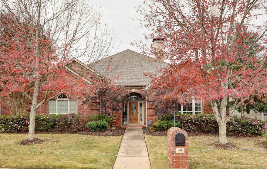 Move in ready home in coveted Montagne Ct neighborhood. Open concept kitchen/den with high end appliances, quartz countertops and 2 sinks. Three living areas with 2 gas log fireplaces. Passthrough window to enclosed sunroom with sink and cabinets for a wet bar. Vaulted ceilings in several rooms. Primary bedroom has 2 huge closets, one with space for a possible small office. Primary bathroom has been updated with quartz countertops, shower, remote controlled skylight, and heated floor. Smart lighting throughout house. New roof in 2022. New gutters 2017. TV in den, refrigerator, washer/dryer, and hard-wired gas grill on porch convey at no value.