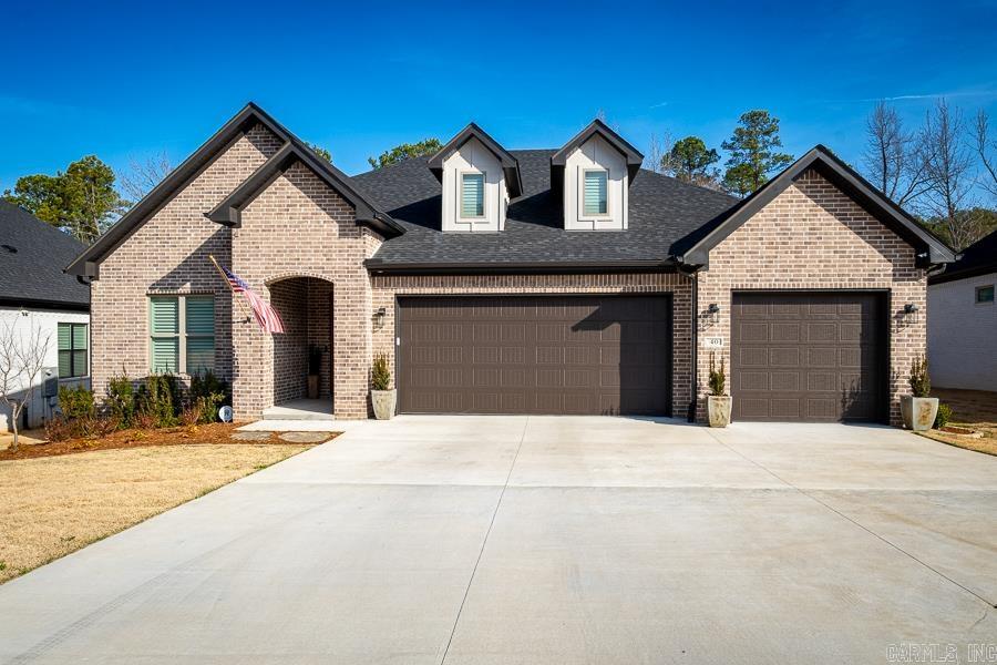 Gorgeous newly constructed home with wonderful one level open floor plan and stunning finishes. Beautiful wood flooring, neutral decor paint, tall ceilings and lots of windows for plenty of natural light. Fantastic kitchen with tons of cabinet space, quartz countertops, breakfast bar and stainless steel appliances. Large open living space with gas log FP, dining area as well as separate office. Spacious primary suite opens to elegant bath and closet. Three guest bedrooms, two baths and additional bonus/playroom. Outdoor screened patio with gas FP overlooking a fully fenced backyard. Three car garage with interior stairs to attic storage. Come see!