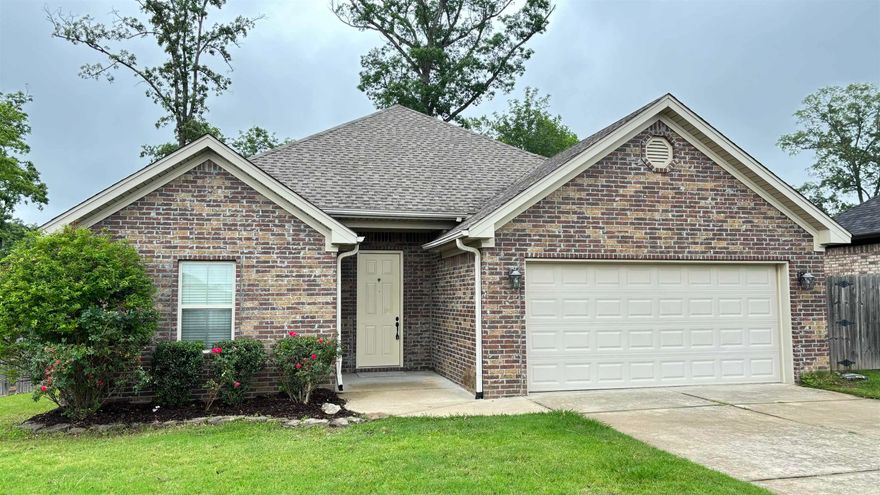 Absolutely fantastic location in the back of quiet subdivision on a cul-de-sac! This well kept 3 BR 2 Ba has a spacious living area with 10 ft ceilings and a breakfast bar that extends from the kitchen! The kitchen has a stove, granite countertops, painted cabinets, laminate floors that extend from the DR as well as a new microwave vent hood and dishwasher! The dining area overlooks the backyard and connects to the kitchen! The primary bedroom is large enough for a king size bed, while the primary bath has double sinks, built in drawers and cabinets above and below counter top level, and a jetted tub and shower combo with tiled walls! The walk in closet has plenty of hanger space as well as shelves! The 2nd and 3rd BRs and a 2nd full BA are separated from the primary bedroom!  Fresh paint and carpet throughout! Thoughtful additional storage areas such as linen and coat closets and floored attic! The backyard could become a regular hangout favorite with both a partially covered patio and a huge deck area, fully fenced and backs up to woods! Finish all this off with a 2 car garage that has an extra storage room that is accessed from inside as well as built in  storage shelves!