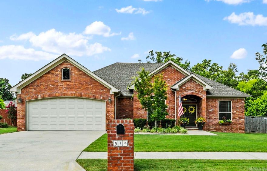 Welcome home to 515 Avery!! This meticulously kept home is absolutely beautiful. From the rich stained concrete floors to the stunning trim work, this home has it all! Welcoming double doors open to the entry which overlooks the formal dining space and the spacious family room. The corner fireplace anchors the living space and boasts gas logs with remote start. The large windows provide great natural light and look out onto the covered patio which the seller has extended to make a lovely outdoor living space. This space includes ceiling fans along with infrared heat so you can enjoy it the year round! The eat-in kitchen includes granite counters with a tile backsplash, a gas range and a precious custom island. The primary suite is roomy and includes a tray ceiling and ensuite bathroom with whirlpool tub, separate shower and double sinks. The big walk in closet opens into the laundry room! The guest bedrooms share a hall bath with tub/shower insert and vanity with granite countertops. The roof was replaced in 2020. The level backyard is large, fully fenced, and backs up to green space. Don't delay! See this one today!