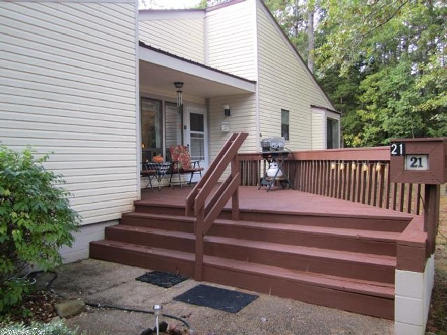 Looking for a comfortable size condo with a living in nature feel about the location that is ready to move in?  Look no further.  This condo is a comfortable 2 bedroom, 2 bath unit that is on the end of the building that has a woods view from the deck and bedrooms.  The kitchen cabinets have been refinished and the appliances are newer.  A separate laundry room with large stackable washer/dryer off the kitchen provides more storage space.  Many updates have been made that you need to see to appreciate.