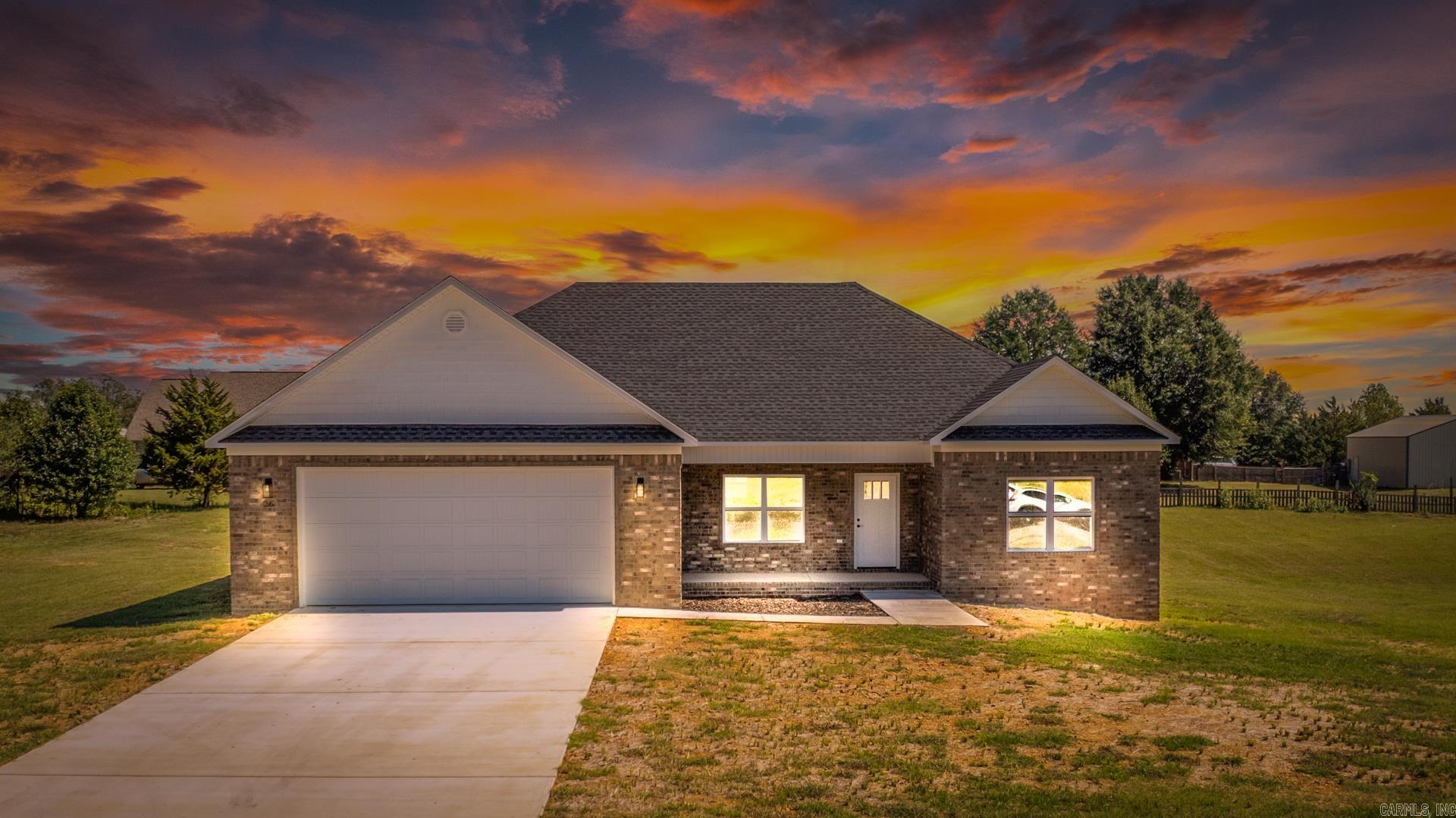 This 2025 BUILT NEW HOME is ready to move-in! The home is complete and ready for you to move in and enjoy the low maintenance of a new construction home. Featuring Granite counters, luxury vinyl plank flooring, a large pantry and a custom tile walk-in shower in one of Greenbrier's newest subdivisions. Located near the end of the cul-de-sac for safety on a large lot in Greenbrier School District.