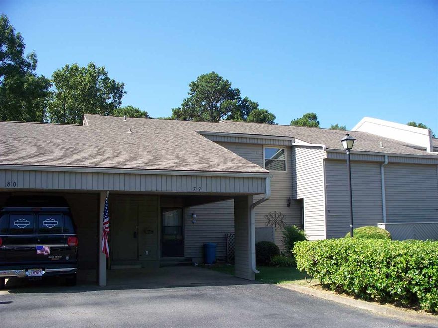 Nice furnished condo with carport.  Deck overlooks woods and large grass yard.  Just around the corner from the private pool and walking distance of restaurants, fitness center/indoor pool, parks, shopping and more.  No pets and No smoking in condo.