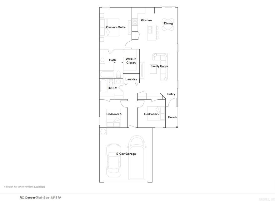 Explore the inviting Cooper plan, distinguished by its charming covered front entry and meticulously landscaped front yard that enhances its curb appeal. This home boasts an open floor plan, encompassing 3 bedrooms and 2 bathrooms, ideal for comfortable living. The spacious family room serves as a central gathering space, perfect for relaxation and entertainment. The dining area seamlessly integrates with a well-appointed kitchen, complete with energy-efficient appliances, generous counter space, and a spacious pantry, catering to the needs of every home chef. Discover more about this delightful home today and envision how it could complement your lifestyle!    **SEE SHOWING REMARKS & AGENT REMARKS FOR IMPORTANT INFORMATION**