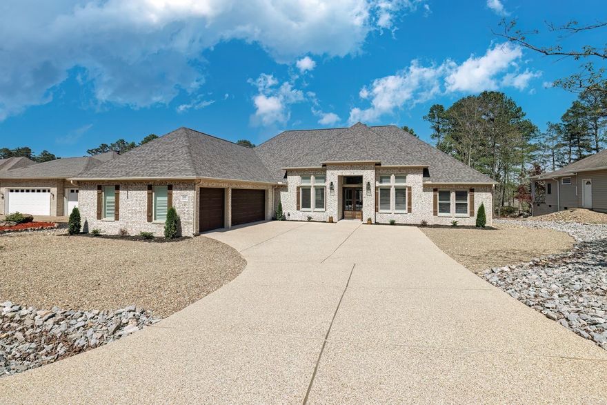 Built in 2024, this beautiful home was built by Carriage Homes and is located on Pinta #4 of Isabella golf course with beautiful views of the fairway!  This home has an immediate wow factor as you enter through the double glass doors & see the expansive wall of windows across the back and gorgeous chef inspired kitchen. Other features include wood beams in living area and kitchen, wood flooring throughout, an oversized kitchen island, quartz countertops, loads of kitchen counter & cabinet space, double ovens, large pantry, built-in cabinetry in living room, gas fireplace. In addition to 3 ample size bedrooms, there is an office/den. Primary suite features wood ceiling & ample room for a sitting area.  Primary bath boast a walk-in shower, double sinks, & freestanding tub. Sellers have added plantation shutters, gutters with leaf guards, epoxied the garage floor, and screened the back patio giving it an added advantage over new construction. There is a 3-car garage with walkup stairs to a partially floored attic ideal for storage.  Don't miss this gem of a home located on a gorgeous lot! $2000 Buy-in fee applies to first time HSV buyers.