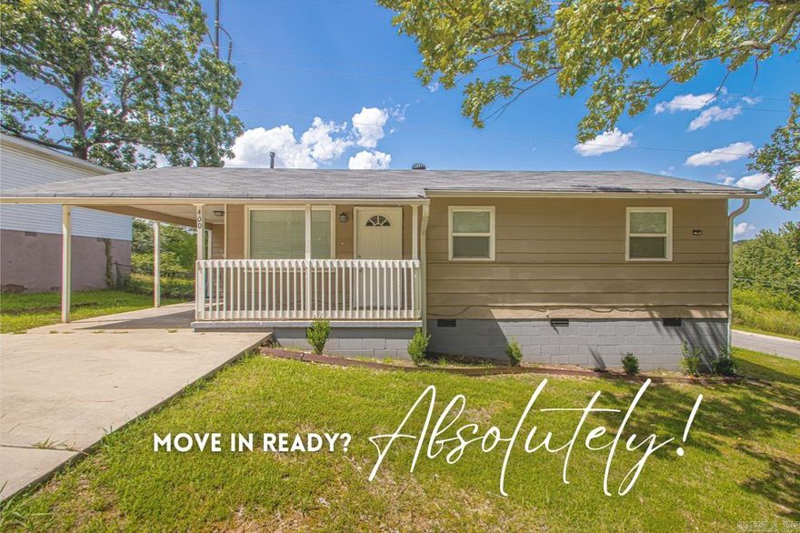 Welcome to 400 Libby Ln — a beautifully renovated 3-bedroom, 2-bathroom home that’s completely move-in ready! This inviting property features fresh updates throughout, including luxury vinyl plank flooring, neutral paint tones, and a modern kitchen with crisp white cabinets, sleek black appliances, and stylish countertops. Enjoy the cozy covered front porch, a convenient carport, and a spacious yard perfect for outdoor gatherings. The bathrooms have been updated with contemporary tile and fixtures, offering a clean and modern feel. Natural light floods the interior, making each room warm and welcoming. Located in a quiet neighborhood with easy access to shops, schools, and I-40, this home is perfect for first-time buyers, families, or investors looking for a solid rental property.