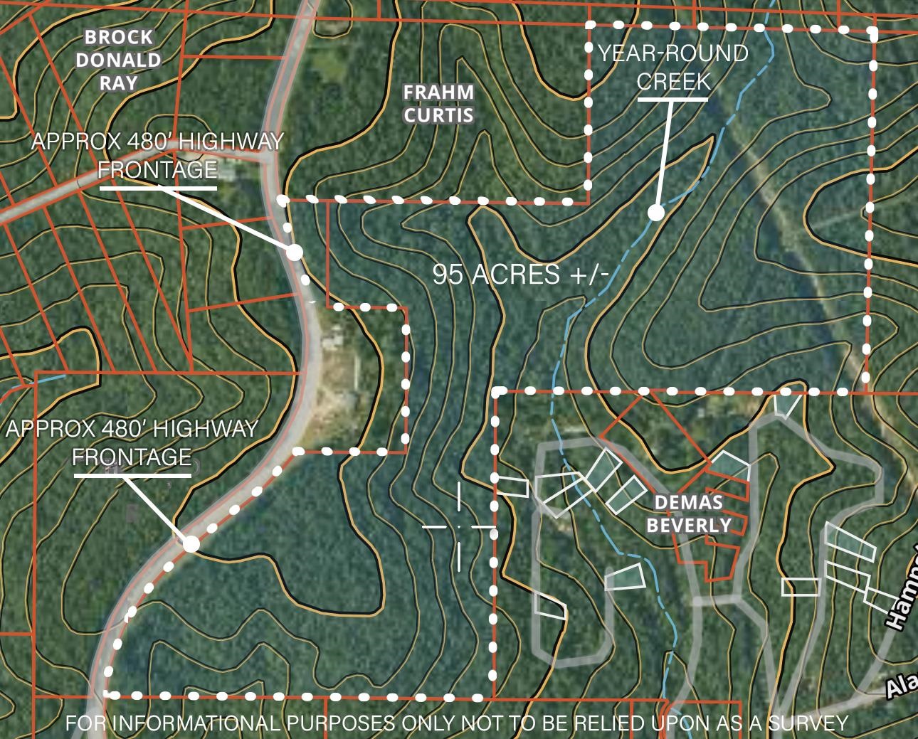 Prime Location, Massive Highway Frontage & Mixed-Use Potential. With 1860 ft of highway frontage, this exceptional 95 acre+/- property offers an investment opportunity. Located just north of the bustling town of Hardy, the land is a unique blend of convenience and natural beauty, featuring mature trees and a year-round creek. This parcel provides a versatile canvas for diverse development opportunities. It is perfectly suited for a wide range of uses, from a commercial development or residential development to a private recreational retreat. The strategic location, combined with the property's natural attributes, makes it a rare and valuable find. Property could possibly be subdivided. Explore the possibilities this unique property offers by scheduling your private showing today!