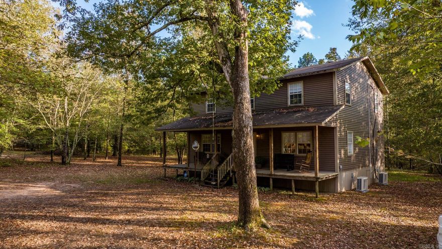 Remodeled Home and Land on North Cadron Creek and just 40 minutes from Conway.  The home is listed with 5 acres, but you can purchase up to 44 acres +/-.  The home is tucked in the trees and right off the Highway.  High-efficiency H/A units were just added and the kitchen was completely remodeled.  The home has all utilities with newly installed Fiber-optic internet service, public water and an existing well.  Come hunt and fish, bring your kayaks, or just enjoy the peace and quiet from the screened back porch or deck overlooking the creek. $4000 in Seller paid closing costs and/or interest buy down credit