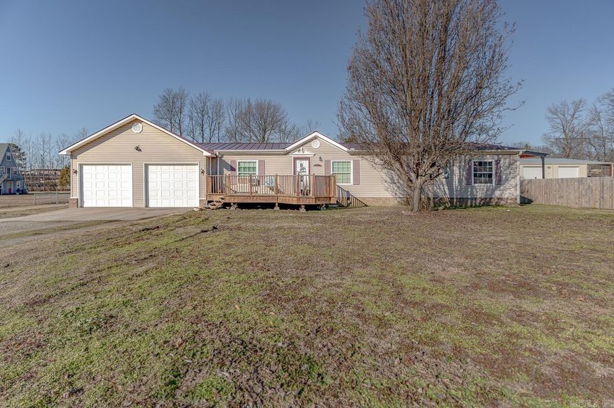 Welcomed to market 57 County Road 117 in Bono, AR of the westside school district. This well-maintained property features 4 bedrooms and 2 bathrooms. The open concept living area provides a seamless flow between rooms. Enjoy the beauty of the outdoors from the front or back deck. Having 1+/- acre provides ample amount of space for activities. Don't miss your opportunity to turn this house in to your home. Call today to schedule a showing.